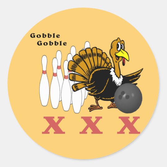Bowling Turkey Xxx Classic Round Sticker