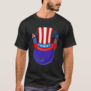 Bowling Uncle Sam American Flag Fireworks 4th of J T-Shirt