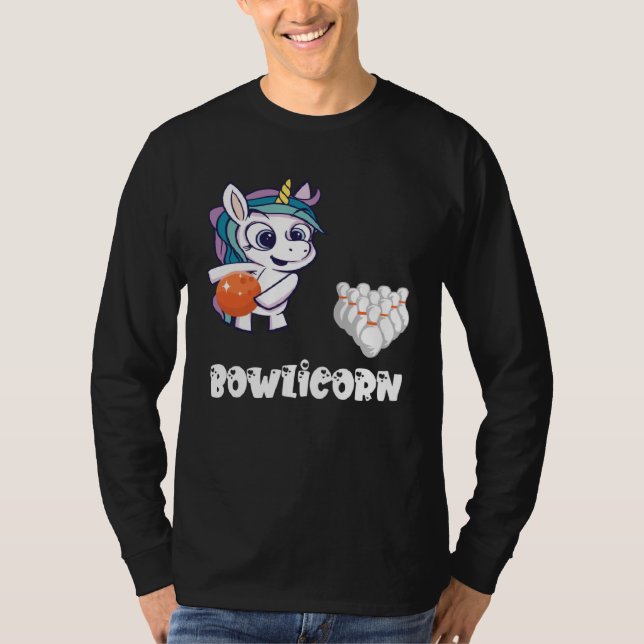 Bowling Unicorn Bowler Bowling Pin Bowling Team St T-Shirt (Front)