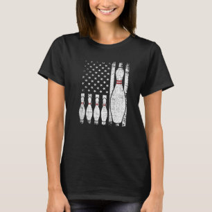 bowling us flag Bowling Player bowling pin Premium T-Shirt