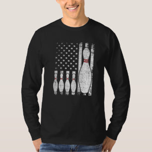 bowling us flag Bowling Player bowling pin Premium T-Shirt