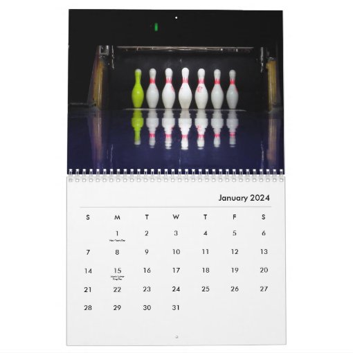 Bowling Wall Calendar Zazzle