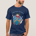 Bowling Wild Turkey With Ball And Pins Named T-shirt at Zazzle