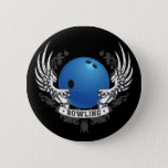 Bowling Wings Button at Zazzle