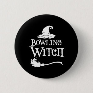 Bowling Witch Halloween Costume Shirt  Button