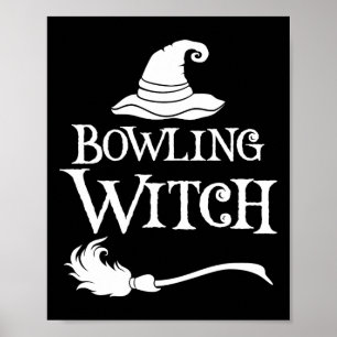 Bowling Witch Halloween Costume Shirt Poster