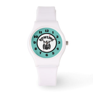 Bowling With Heart -  Black Pins and Bowling Ball Watch