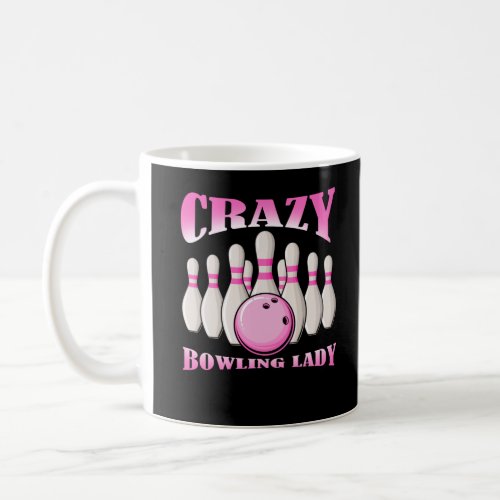 Bowling Woman Female Cute Bowler Lady Coffee Mug