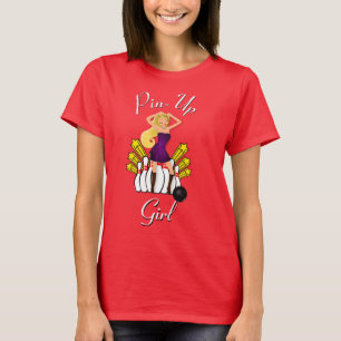 Bowling women's Sportswear Pin-Up Girl Custom T-Sh T-Shirt