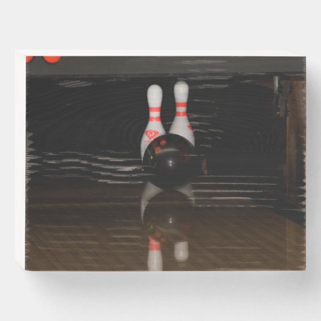 Bowling  wooden box sign (Front Horizontal)