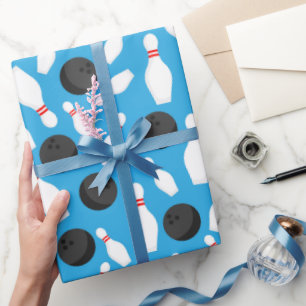 Bowling Wrapping Paper, Birthday Gift Wrap