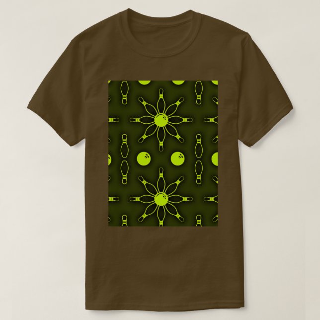 Bowling Yellow Seamless Wallpaper T T-Shirt (Design Front)