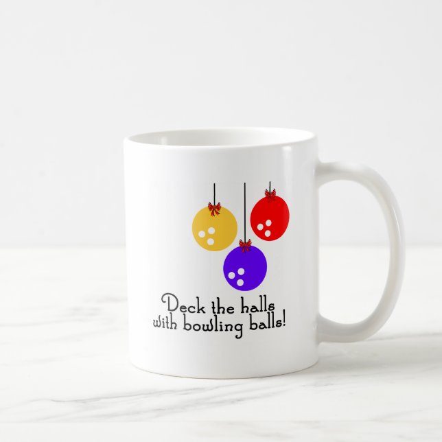 BowlingChick Deck the Halls Coffee Mug (Right)