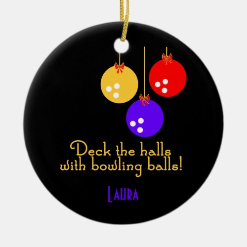 BowlingChick personalized ornament