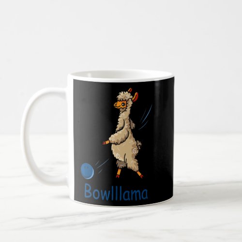 Bowlllama  Bowling Sport Llama Alpaca Bowler  Coffee Mug