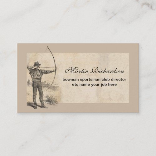 bowman archer business cards