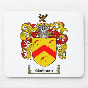 BOWMAN FAMILY CREST - BOWMAN COAT OF ARMS MOUSE PAD