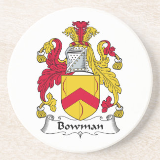 Bowman Family Crest Sandstone Coaster