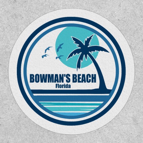 Bowmans Beach Florida Palm Tree Birds Patch