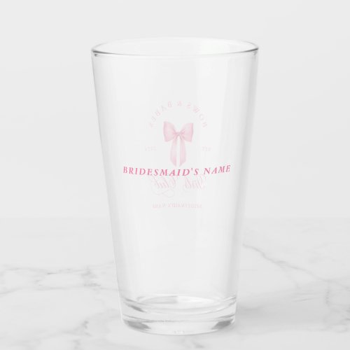 Bows and Babes Girls Club Bachelorette  Glass