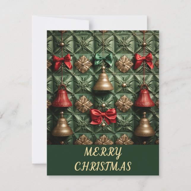 Bows And Bells - Christmas Card (Front)