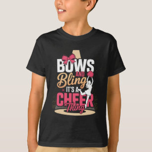 Bows And Bling It's A Cheer Thing Cheerleading Che T-Shirt