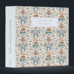Bows and Blossoms Blue Baby Photo Album 3 Ring Binder<br><div class="desc">Cute binder featuring hand drawn pattern of blue ribbons and flowers.</div>