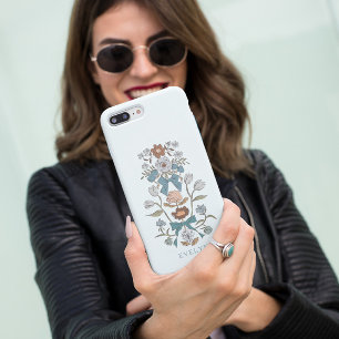 Bows and Blossoms Floral Blue iPhone 11 Case