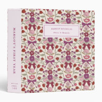 Bows and Blossoms Magenta Baby Photo Album