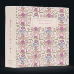 Bows and Blossoms Pink Baby Photo Album 3 Ring Binder<br><div class="desc">Cute binder featuring hand drawn pattern of pink and purple ribbons and flowers.</div>