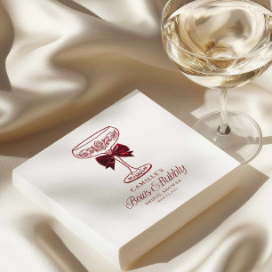 Bows and Bubbly Bridal Shower Napkins