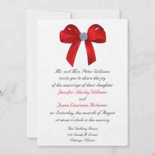 Bows and Diamonds Wedding Invitation
