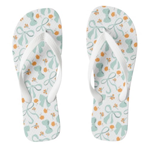Bows and Flowers Flip Flops
