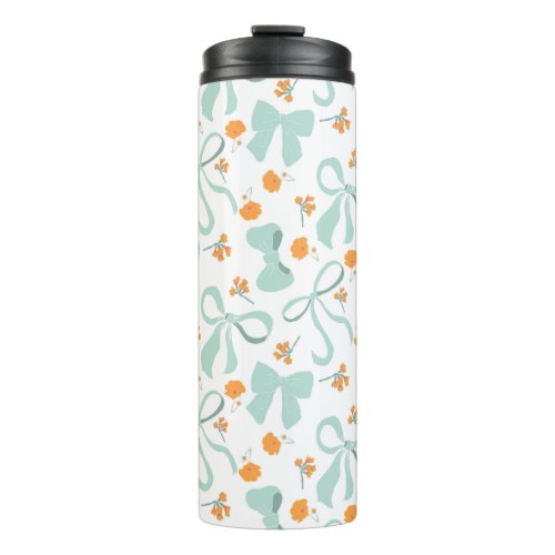 Bows and Flowers Thermal Tumbler