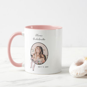 Bows & Babes Bachelorette Pink Girly Custom Photo Mug
