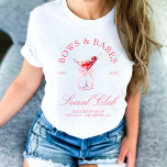 Bows & Babes Coquette Cherries Bachelorette T-Shirt<br><div class="desc">The "Bows & Babes Coquette Cherries" collection brings a sweet, playful touch to any celebration. The suite features a cherry cocktail with a delicate bow, creating a flirty and fun aesthetic. With elegant script and soft accents, this collection captures a feminine, coquette vibe, perfect for a stylish and whimsical bachelorette...</div>