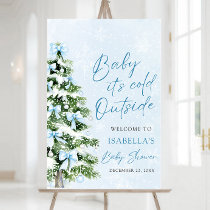 Bows Baby It's Cold Outside Baby Shower Welcome Foam Board