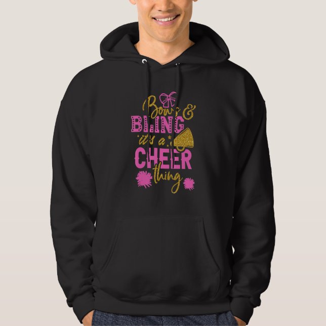 Bows & Bling It's A Cheer Thing Cheerleading Cheer Hoodie (Front)