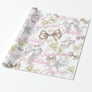 Bows Bows and More Bows Wedding Wrapping Paper 