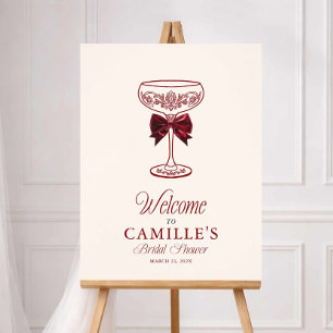 Bows & Bubbly Bridal Shower Welcome Sign