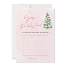 Bows Christmas Baby Shower Guess The Baby Food Invitation