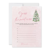 Bows Christmas Baby Shower Guess the Sweet Mess Invitation
