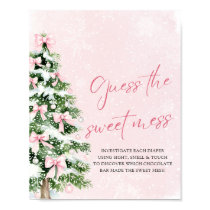 Bows Christmas Baby Shower Guess the Sweet Mess Poster