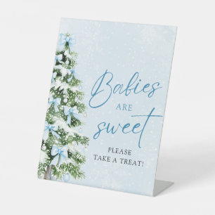 Bows Christmas Tree Babies Are Sweet Take a Treat Pedestal Sign
