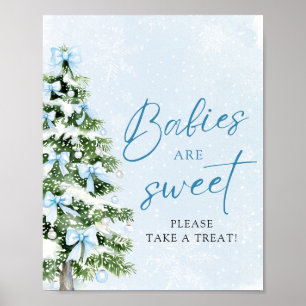 Bows Christmas Tree Babies Are Sweet Take a Treat Poster