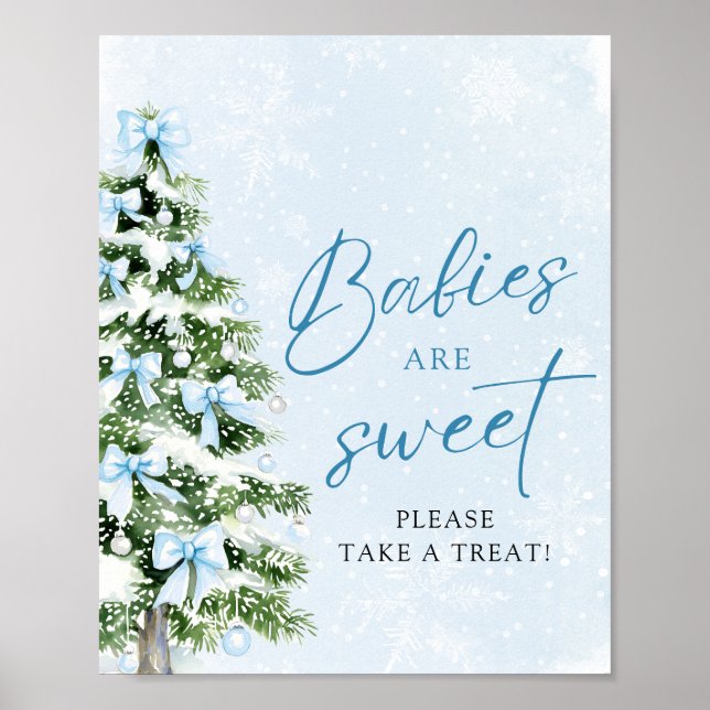 Bows Christmas Tree Babies Are Sweet Take a Treat Poster (Front)