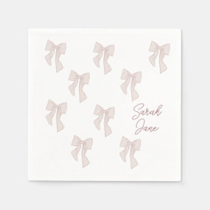 bows cocktail napkins