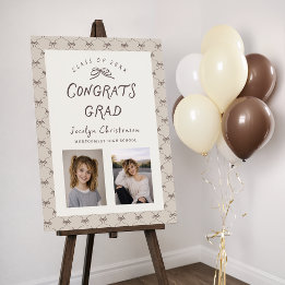Bows Congrats Grad 2 Photo Graduation Foam Board