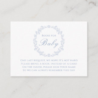 Bows & Flowers Books for Baby Shower Insert Card