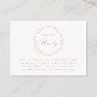 Bows & Flowers Books for Baby Shower Insert Card